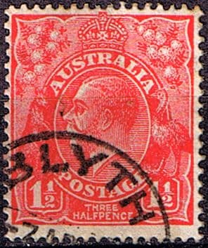 Australia 1927 SG 96a King George V Head Fine Used