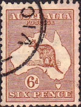 Australia 1929 SG 107 Kangaroo on Map Fine Used