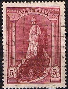 Australia 1937 SG 176a Queen in Robes Fine Used