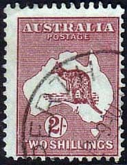Australia 1945 Re-Engraved Kangaroo Fine Used