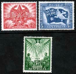 Australia 1946 King George VI Victory Set Fine Mint