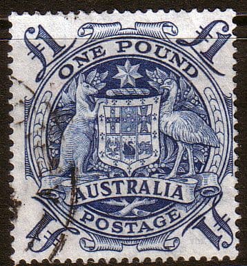 Australia 1948 SG 224c £1 Coat Of Arms Fine Used