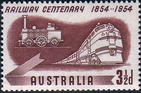 Australia 1954 SG 278 Railway Centenary Trains Fine Mint