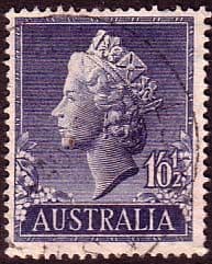 Australia 1955 SG 282 Queens Head Bas Relief Fine Used