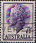 Australia 1955 SG 282b Queens Head Bas Relief Fine Used