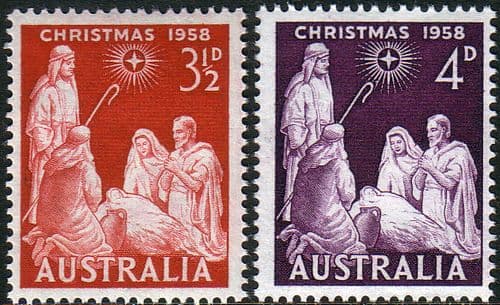 Australia 1958 Christmas Set Fine Mint