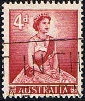 Australia 1959 SG 313b Lisenden Queen Elizabeth Fine Used