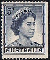 Australia 1959 SG 314d Lisenden Queen Elizabeth From Booklet Fine Mint