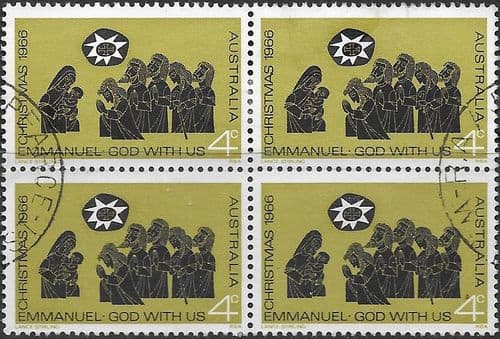 Australia 1966 Christmas Block of 4 SG 407 Fine Used
