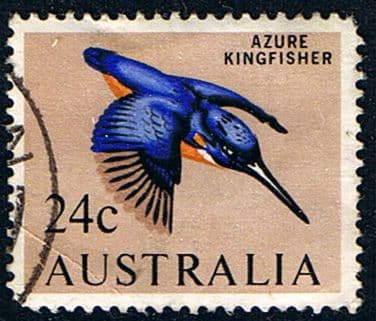 Australia 1966 SG 395 Azure Kingfisher Bird Fine Used