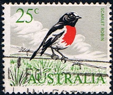 Australia 1966 SG 396 Scarlet Robin Bird Fine Used