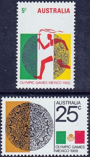 Australia 1968 Mexico Olympic Games Set Fine Mint