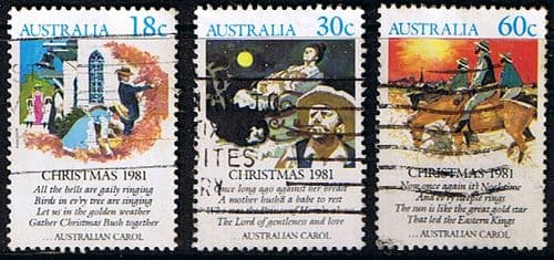 Australia 1981 Christmas. Scenes and Verses Set Fine Used