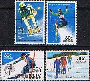 Australia 1984 Skiing Set Fine Used