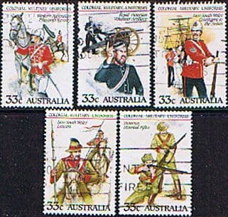 Australia 1985 Australian Military Uniforms Set Fine Used