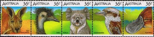 Australia 1986 Australian Wildlife Strip Fine Mint