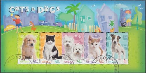 Australia 2004 Cats and Dogs Miniature Sheet Fine Used