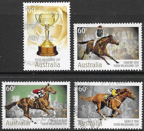 Australia 2010 150th Anniversary of Melbourne Cup Horse Race Set Fine Used