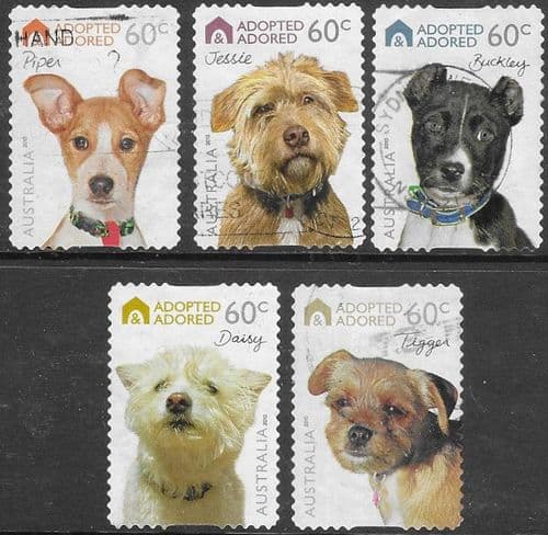 Australia 2010 Adopted and Adored. Dogs Self-adhesive Set Fine Used