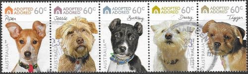 Australia 2010 Adopted and Adored. Dogs SG 3435A Fine Used Strip
