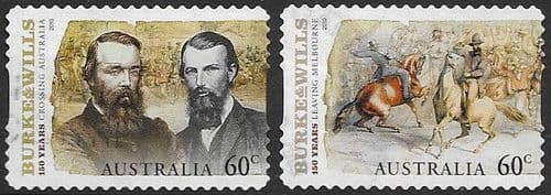 Australia 2010 Anniversary of Departure of Burke and Wills Exp Self-adhesive Set Fine Used