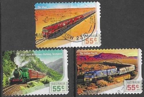Australia 2010 Great Australian Railway Journeys Self-adhesive Set Fine Used