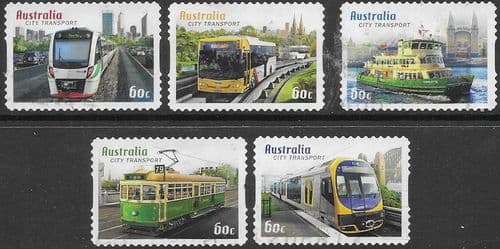 Australia 2012 City Transport Set Self Adhesive Fine Used