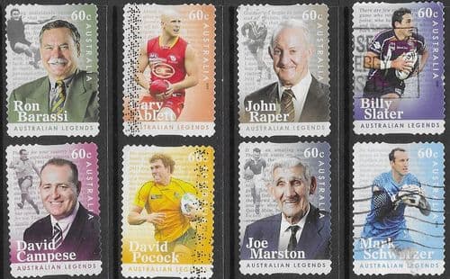 Australia 2012 Legends of Football Set Self Adhesive Fine Used
