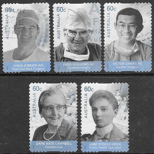 Australia 2012 Medical Doctors Self-adhesive Set Fine Used