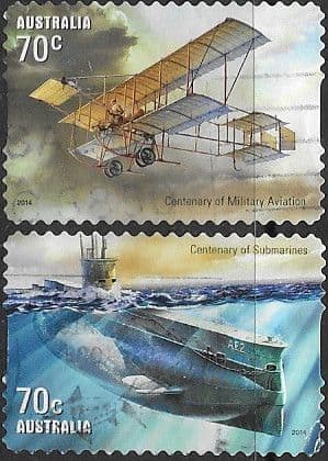 Australia 2014 Military Aviation and Submarines SAL Set Fine Used
