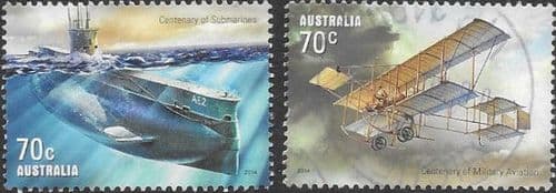 Australia 2014 Military Aviation and Submarines Set Fine Used