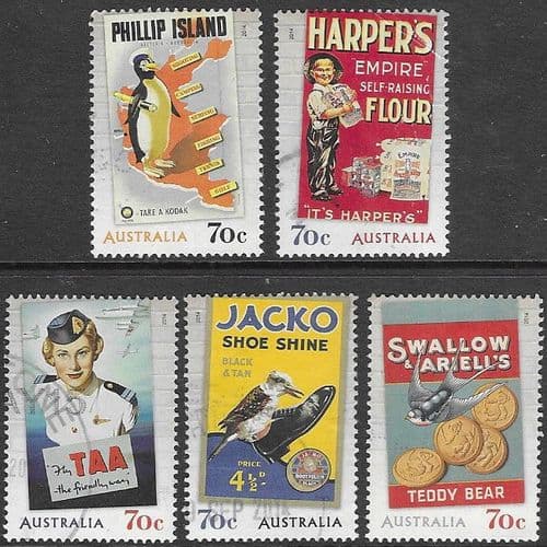 Australia 2014 Nostalgic Advertisements Set Fine Used