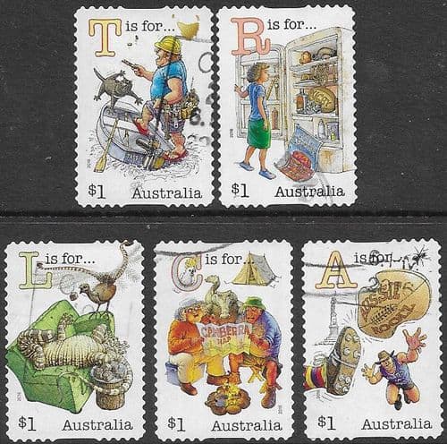Australia 2016 Fair Dinkum Aussie Alphabet (2nd series) SAL Set Fine Used