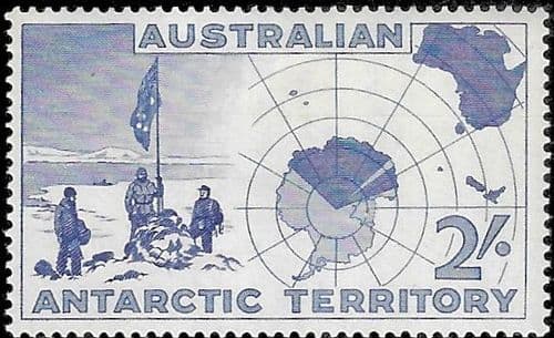 Australian Antarctic Territory 1957 SG 1 Expedition at Vestfold Hills and Map Fine Mint