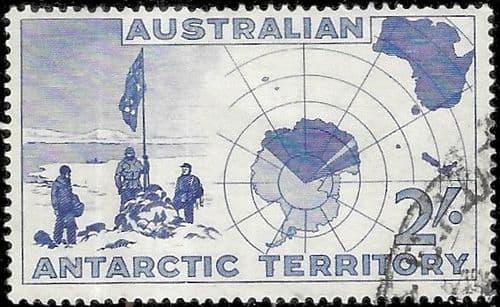 Australian Antarctic Territory 1957 SG 1 Expedition at Vestfold Hills and Map Fine Used