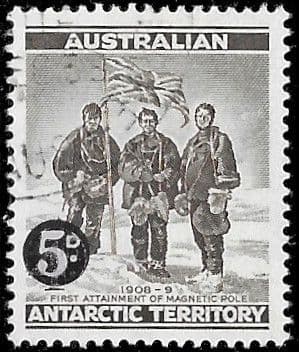 Australian Antarctic Territory 1959 SG 2 Shackleton Expedition Surcharged Fine Used