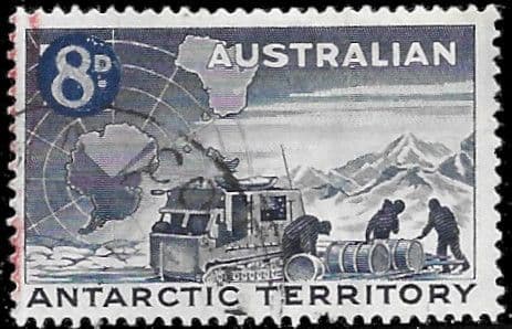 Australian Antarctic Territory 1959 SG 3 Shackleton Expedition Surcharged Fine Used