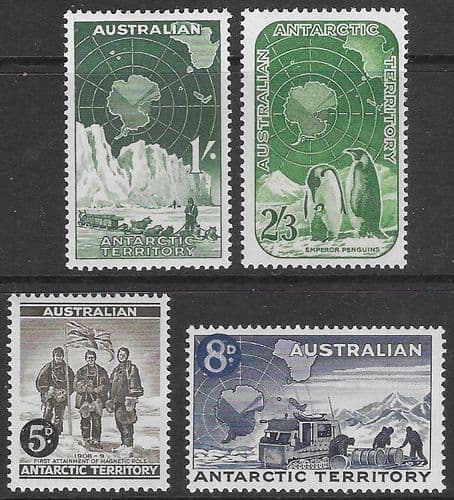 Australian Antarctic Territory 1959 Shackleton Expedition Surcharged Set Fine Mint