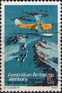 Australian Antarctic Territory 1973 SG 24 Mawson's De Havilland Gipsy Moth Fine Used