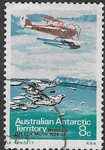 Australian Antarctic Territory 1973 SG 26 Havilland Fox Moth, 1934 Fine Used