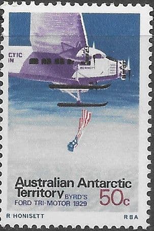 Australian Antarctic Territory 1973 SG 33 Byrd's Ford Trimotor Floyd Bennett Fine Mint