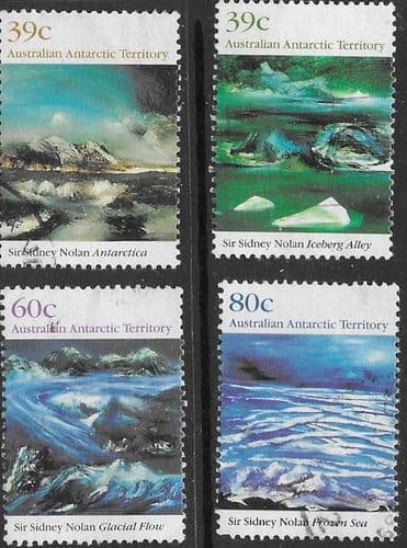 Australian Antarctic Territory 1989 Landscape Paintings by Sir Sidney Nolan Set Fine Used