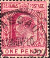 Bahamas 1906 King Edward VII SG 72 Fine Used