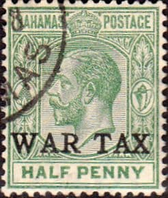 Bahamas 1918 War Tax Overprint SG 91 Fine Used