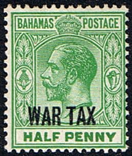 Bahamas 1918 War Tax Overprint SG 96 Fine Mint