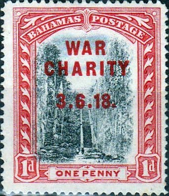 Bahamas 1919 War Charity Overprint SG 101 Fine Used