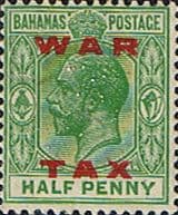 Bahamas 1919 War Tax Overprint SG 102 Fine Mint
