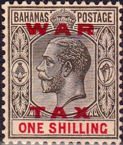 Bahamas 1919 War Tax Overprint SG 104 Fine Mint
