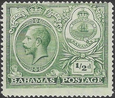 Bahamas 1920 George V Peace Celebration SG 106 Fine Mint