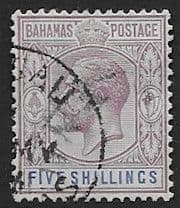 Bahamas 1921 George V SG 124 Fine Used